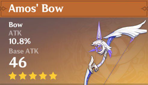 Amos Bow, one of the best weapons for Ganyu