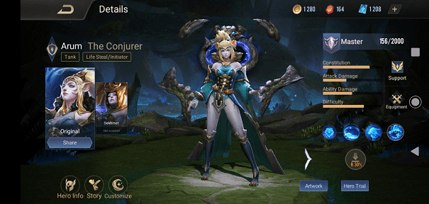 Arum Hero Class and Role Arena of Valor