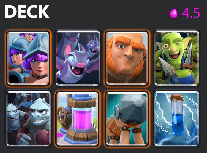 Best f2p decks in Clash Royale, 3 Musketeer Giant
