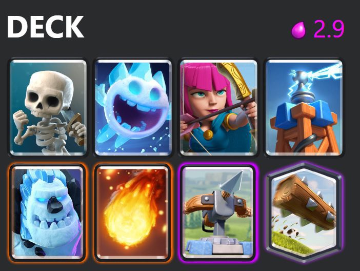 Best f2p decks in Clash Royale, xbow cycle