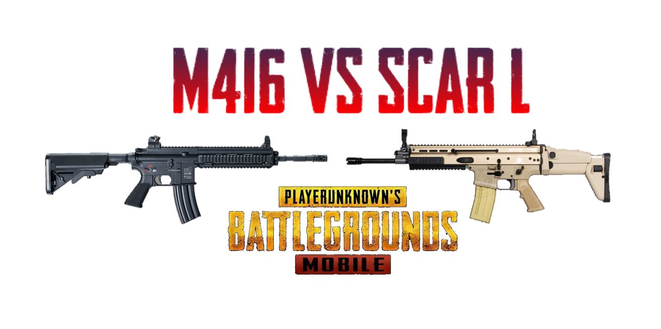 m416 vs scar-l, pubg mobile