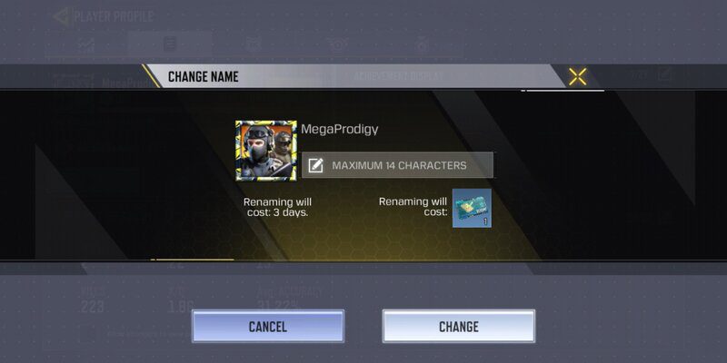 how to change the account name in Call of duty mobile