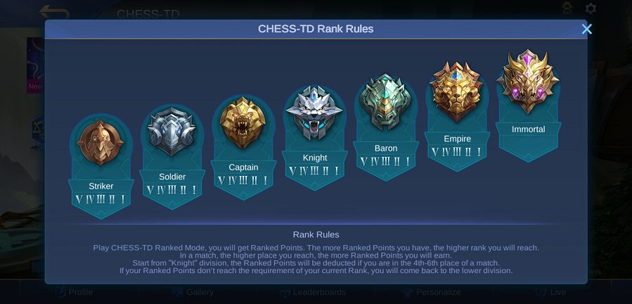 Rank Up In Mobile Legends Chess Td Advanced Guide