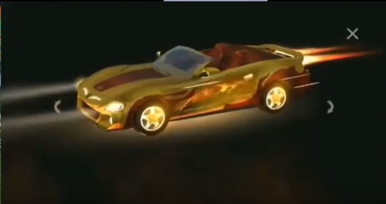 golden car skin in free fire