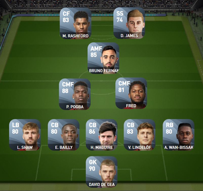 Matchday squad builders in PES