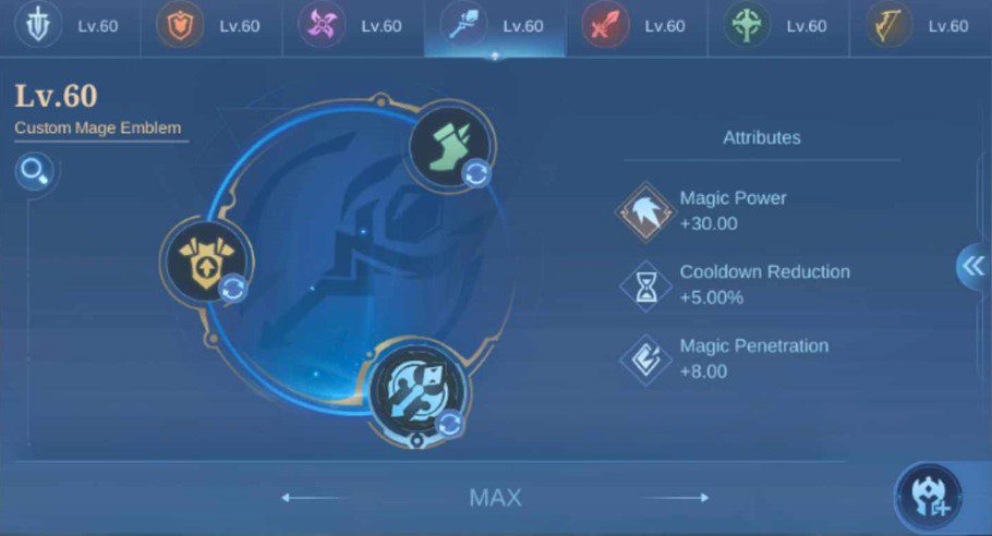 Mobile Legends Luo Yi Guide Custom Mage Emblem for Luo Yi (Image via MOONTON Games)