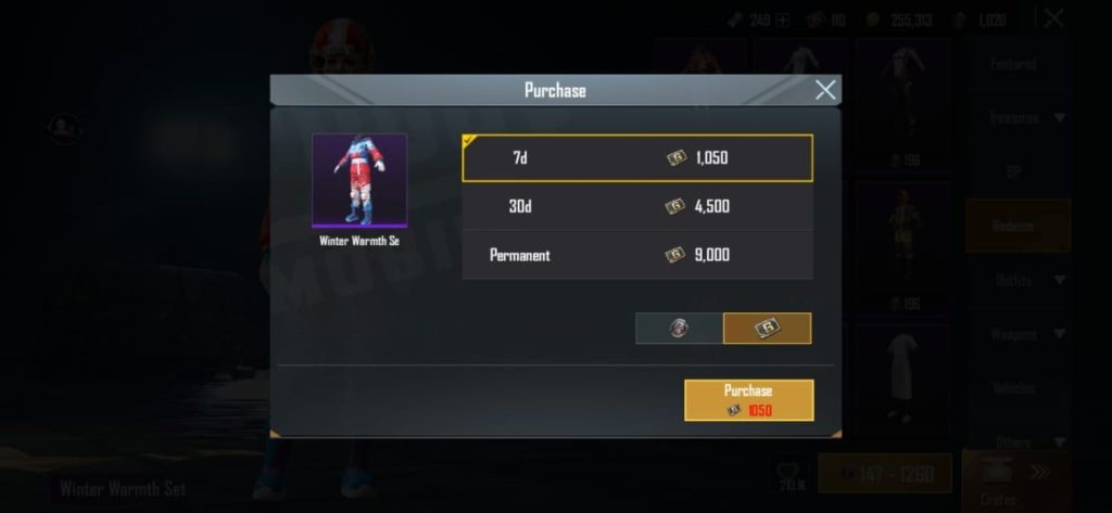 Buy items through AG from shop