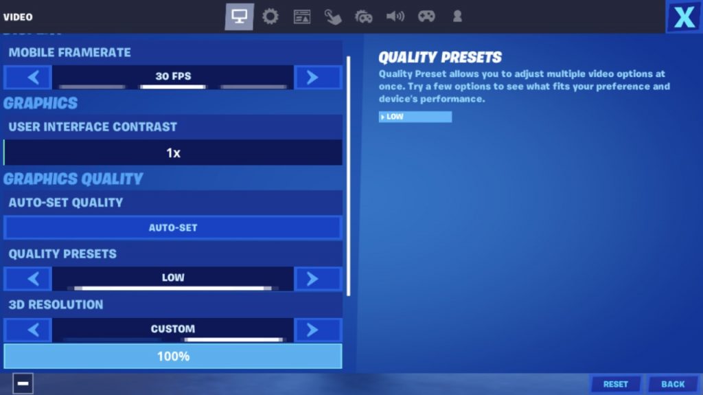 what are thew best video settings for fortnite