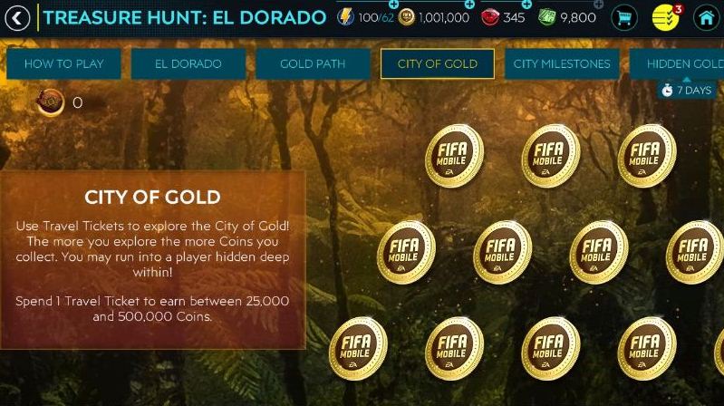 FIFA Mobile 20 Treasure Hunt El Dorado