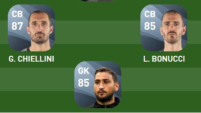National Squad Builders in PES 2020 Italy defence