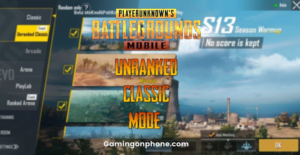 Pubg Mobile Is Introducing Unranked Classic Mode And New Arena Map