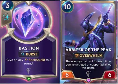 Legends of Runeterra Spellshield keyword Targon cards