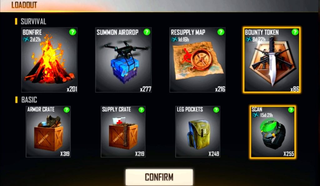 Free Fire Best Equipment Loadouts Combination You Can Try