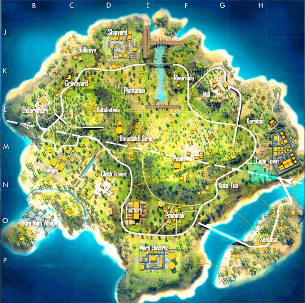 Free Fire Bermuda Map