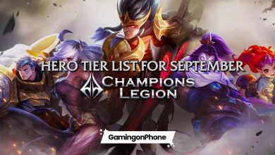Champions Legion Hero Tier List for September