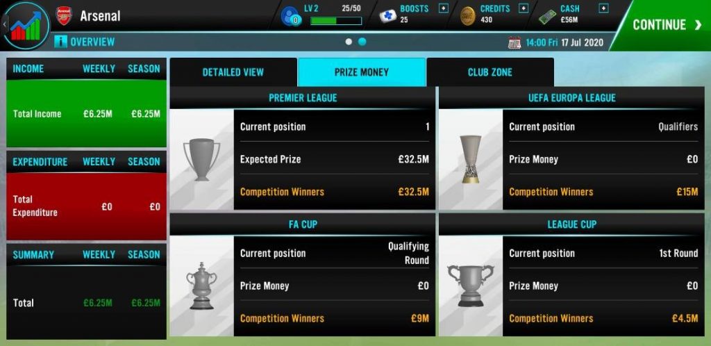 Soccer Manager 2021 boost income