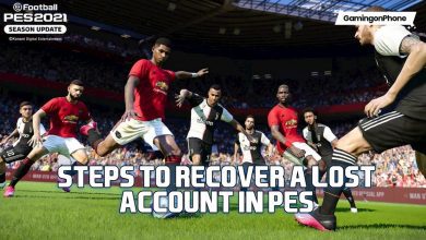 Steps to recover a lost account in PES