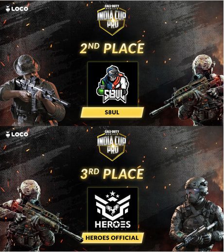 COD Mobile India Pro Cup 2021 champions