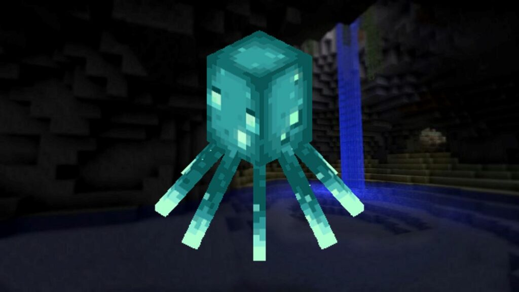 Glow Squids in Minecraft Bedrock