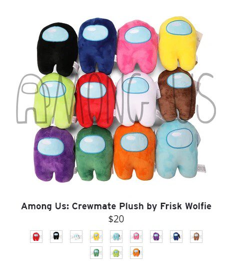 12 among us plush