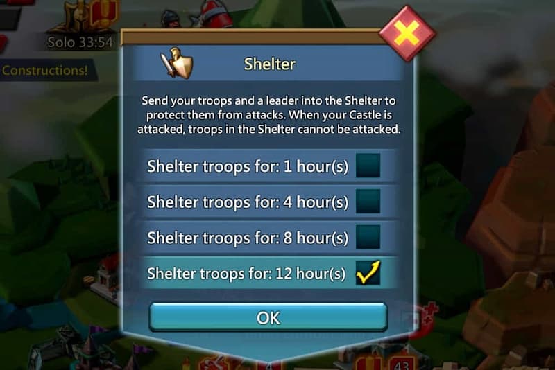 Shelter in Lords Mobile