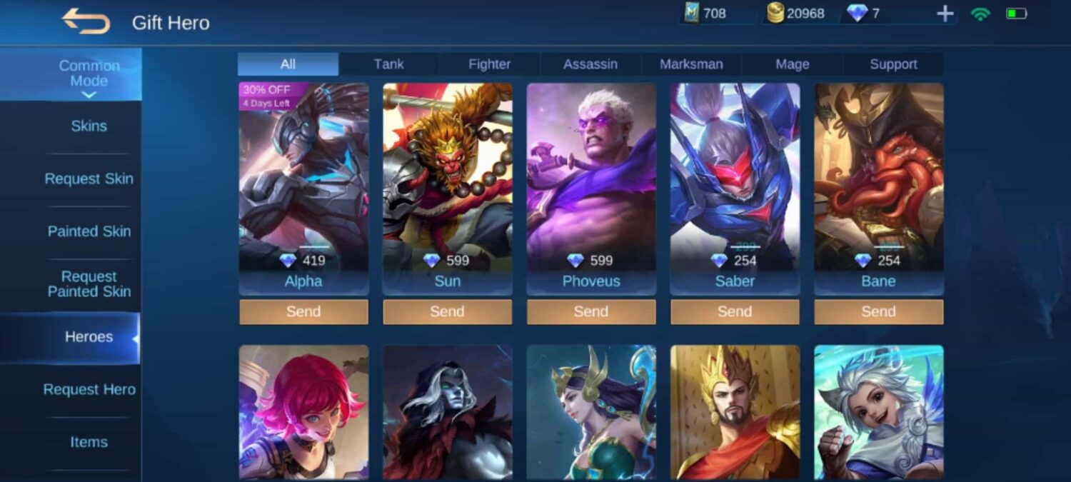 Mobile Legends Free Heroes