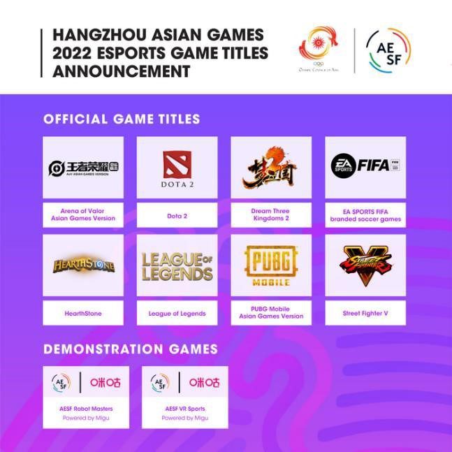 Mobile Esports events in the 19th Asian Games