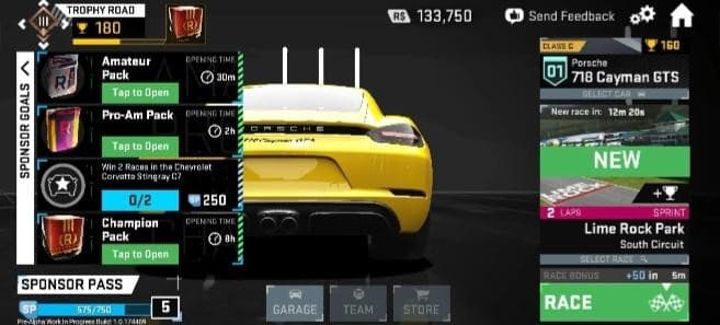 Real Racing Next UI overview