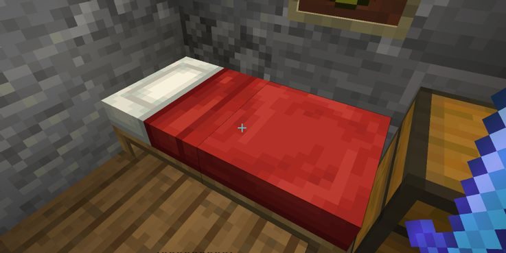 Строительство кровати в Minecraft