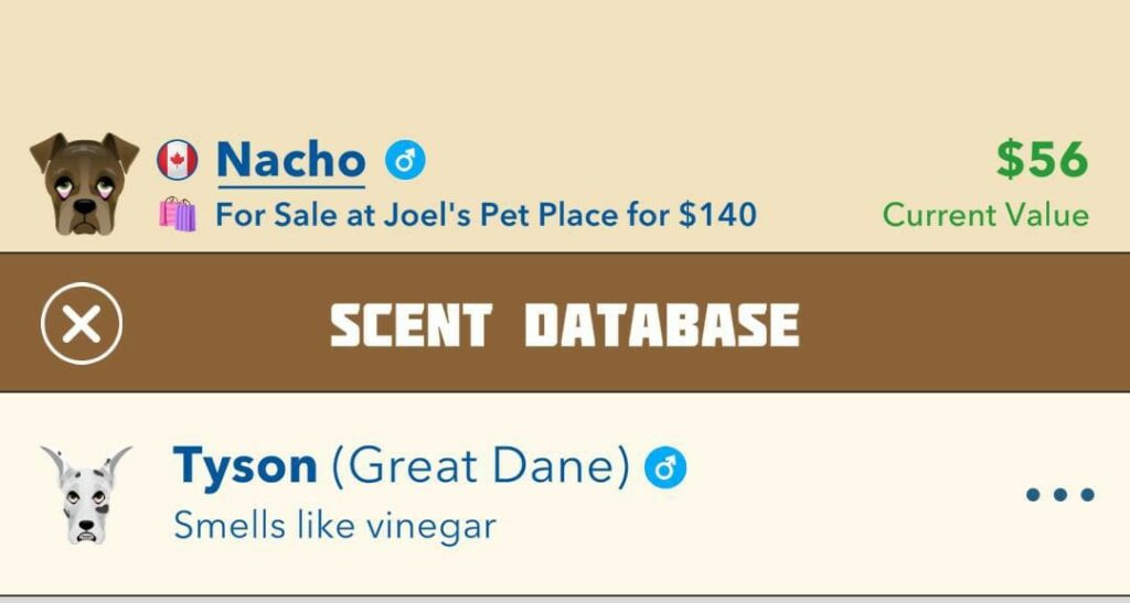 DogLife scent database