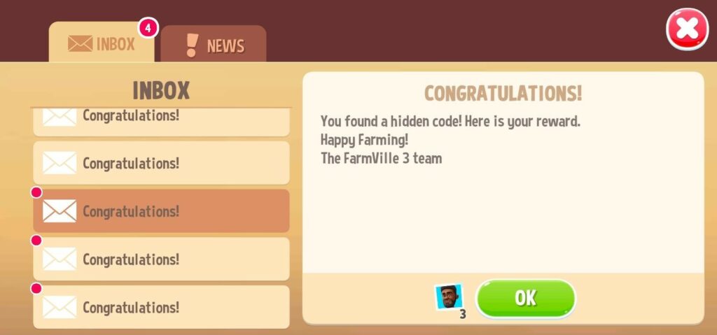 Farmville 3 redeem rewards