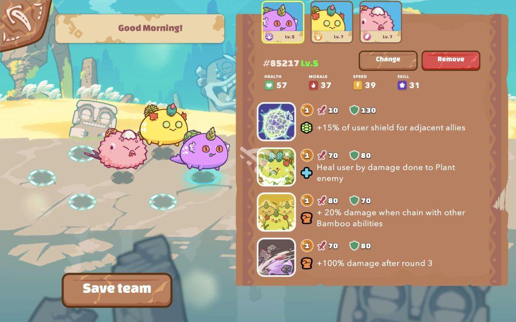 axies positioning