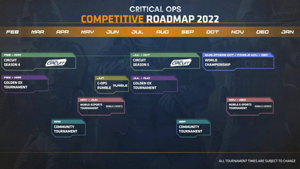 Critical Ops 2022 esports roadmap