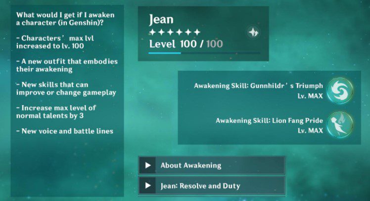 Jean awakening concept