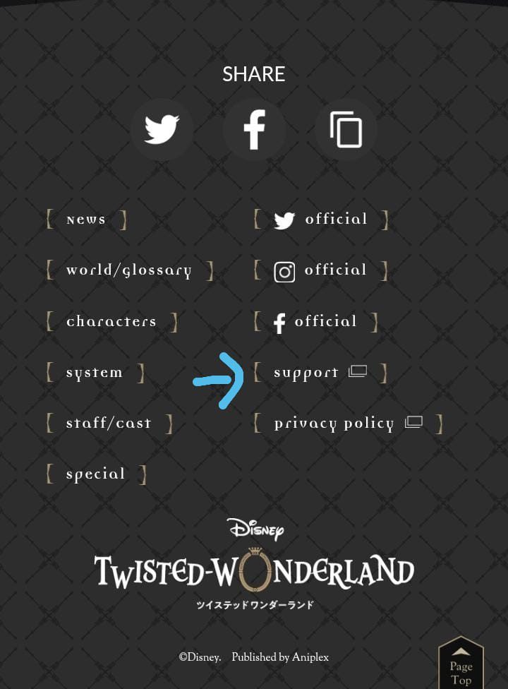 twitter Disney Twisted Wonderland customer support