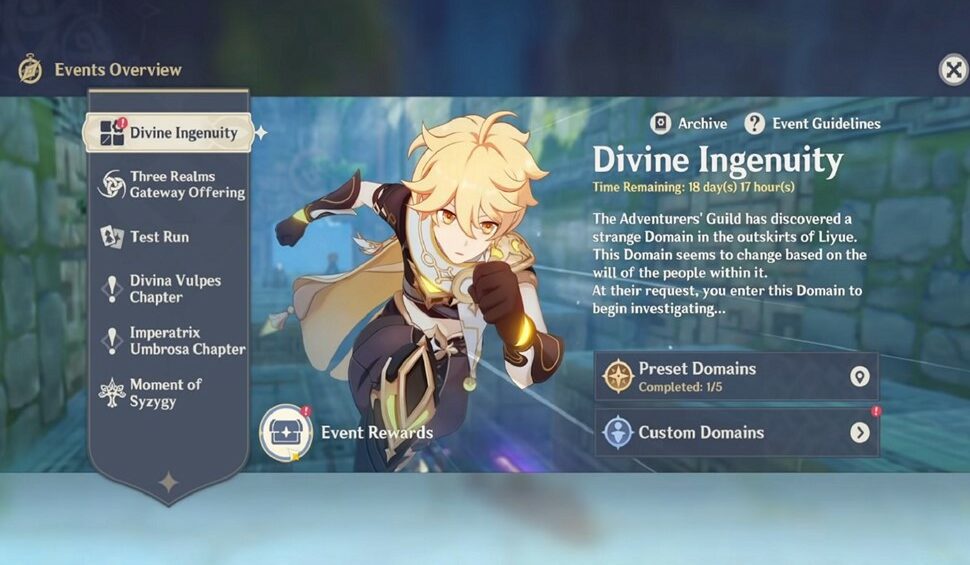 Genshin Impact In the Divine Ingenuity event