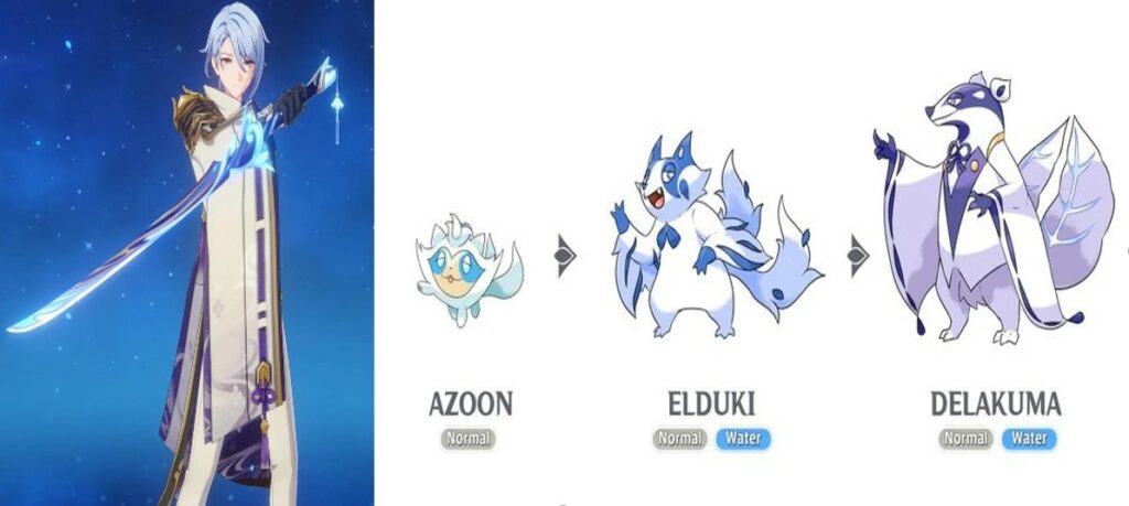 Genshin Impact Pokemon FANART