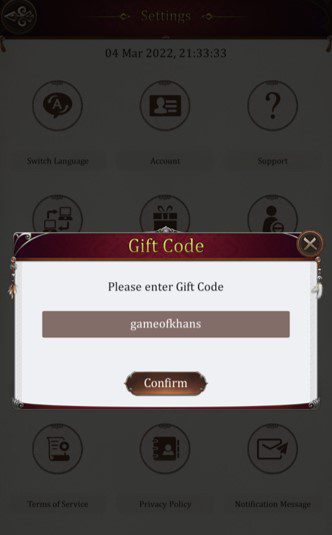 Game of Khans Free Redeem Codes
