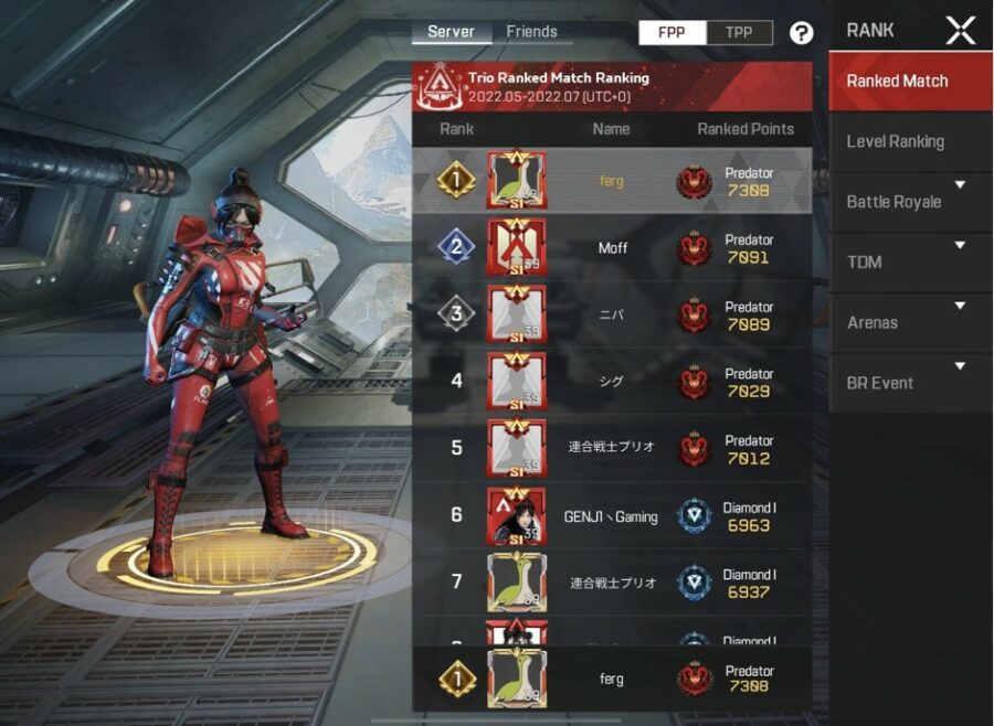 Ferg Apex legends Mobile number 1 global ranking