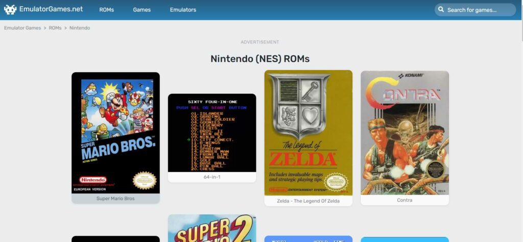 Android NES Emulator: ROMs Website