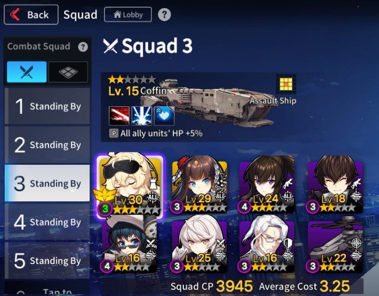 squad composition Counterside Beginners Guide