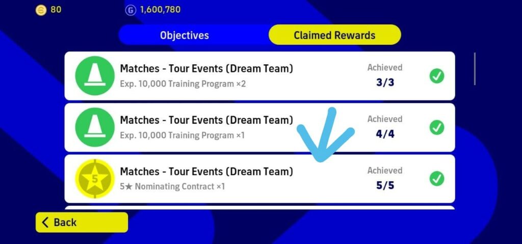 tour events eFootball 2022 Nominating Contracts