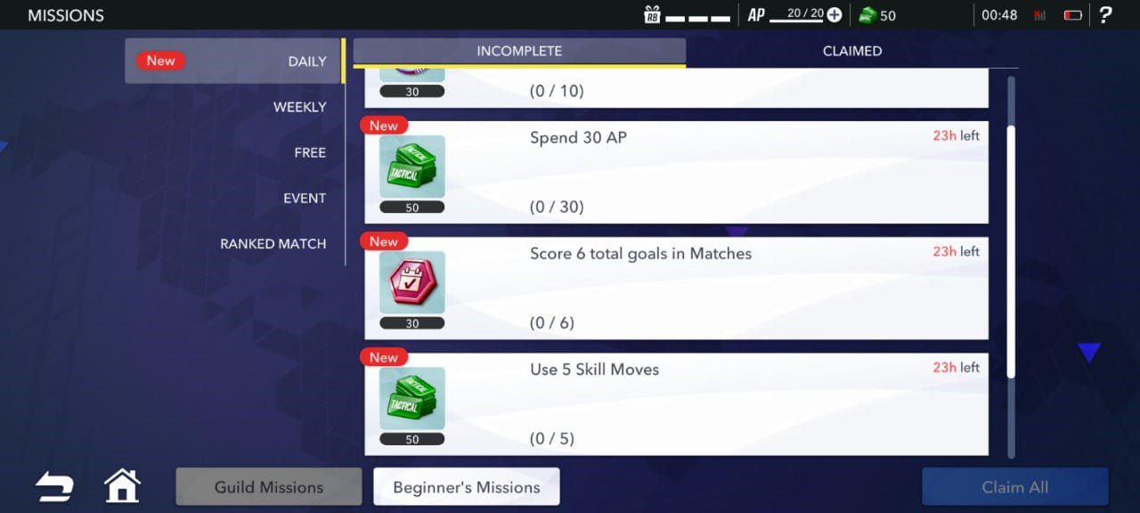 beginner’s missions Tactical Football Beginners Guide 