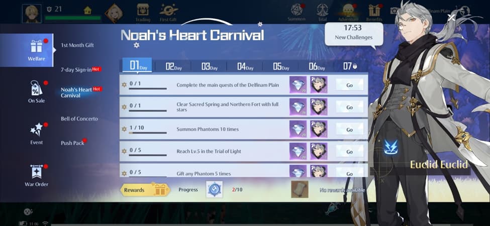 Noah’s Heart Adventurer Level