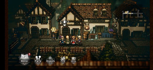Octopath Traveler: Champions of the Continent party gameplay