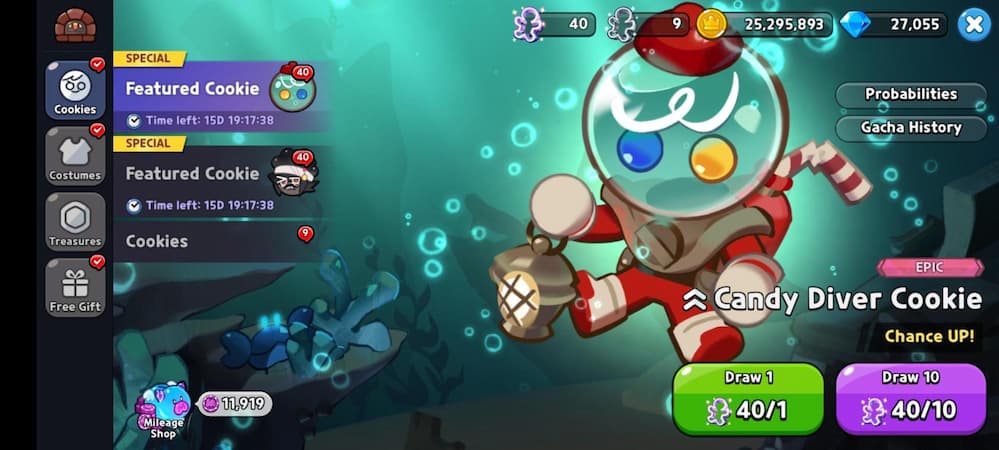 Cookie Run Kingdom New Epic Cookie Candy Diver Cookie