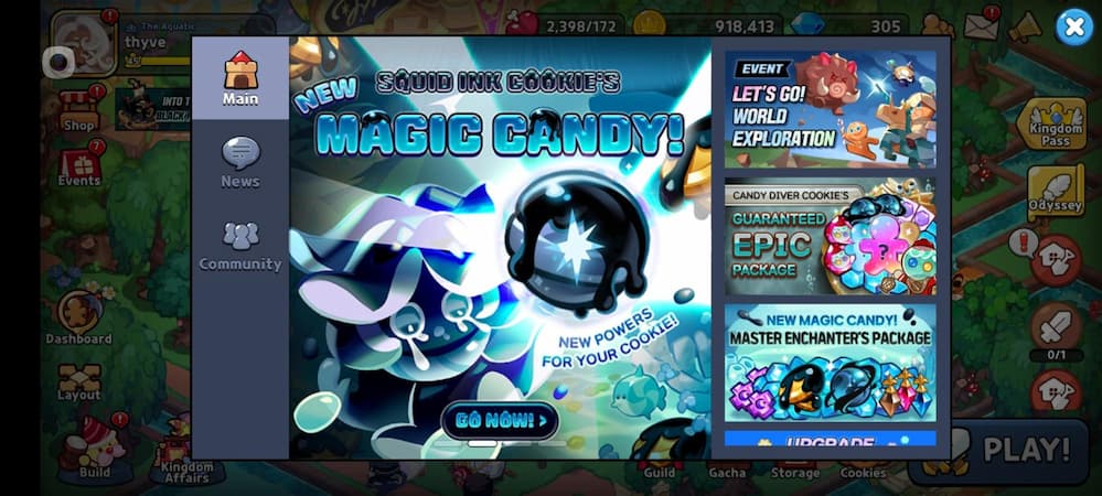 Cookie Run Kingdom New Magic Candy Squid Ink