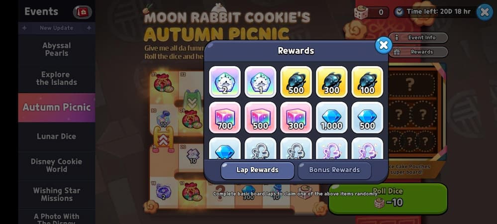 Cookie Run Kingdom lap rewards
