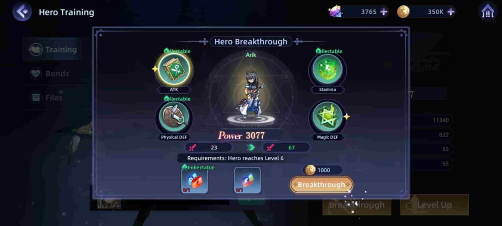 Heroes breakthrough leveling up cross summoner r