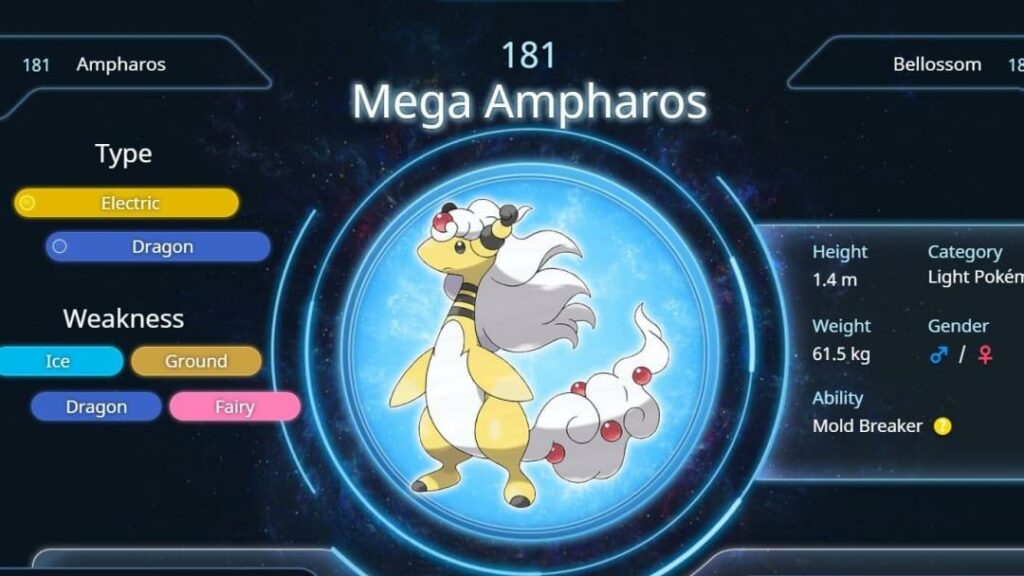 Pokémon Go Mega Ampharos moveset